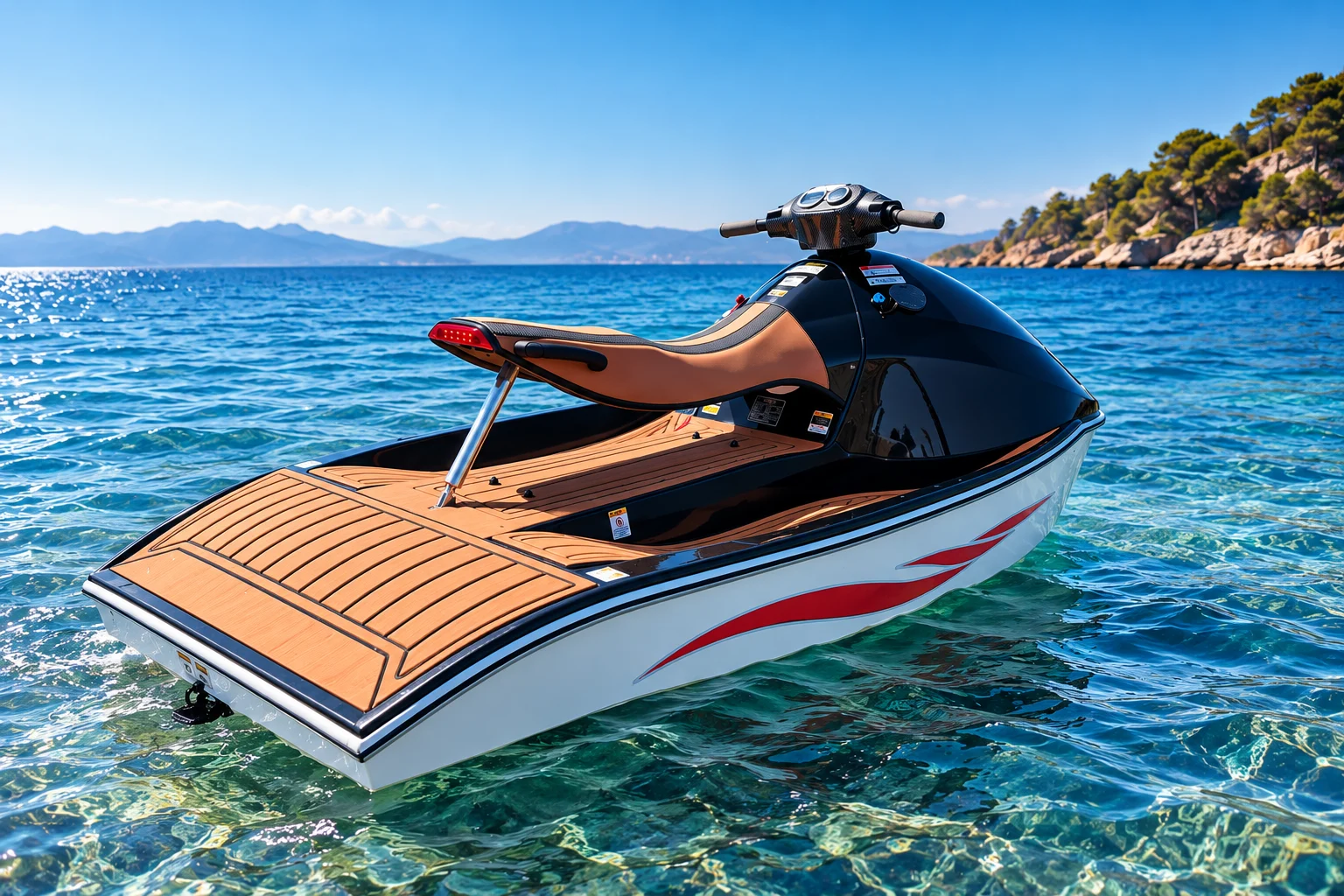 SEAREX Orka elektrikli jet ski, deniz üzerinde arkadan görünüm